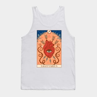 Zodiac sign tarot card Sagittarius Tank Top